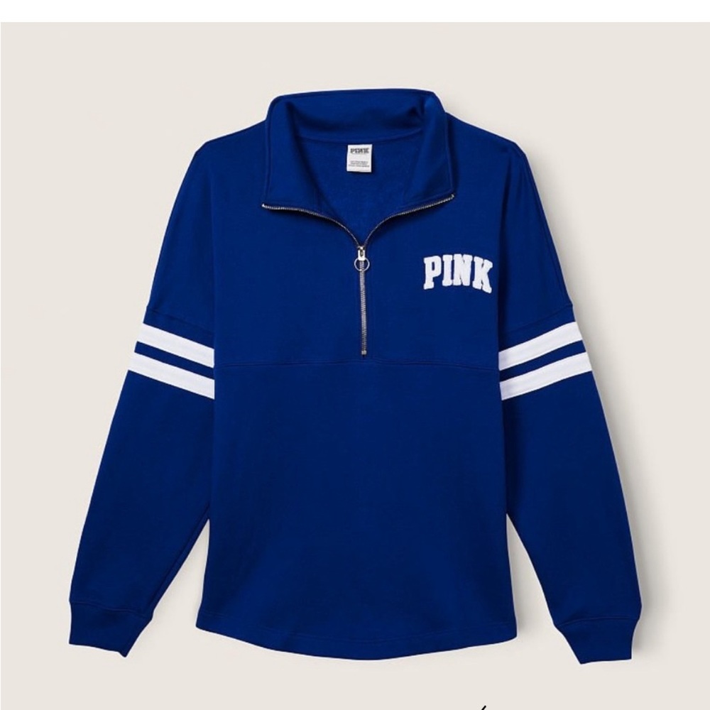 Victoria secret blue pants and half zip hoodie